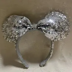 Disney ディズニー カチューシャ ミニー シルバーラメ 美品