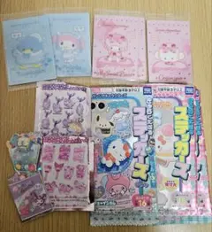 サンリオキャラクターズ　カード＆ステッカー＆チャーム＆ブローチ セット