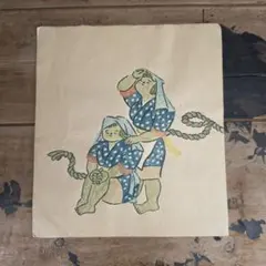 芹沢銈介 こけし 型押し 版画 - メルカリ