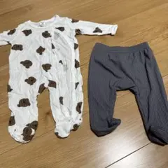 薄手　ベビーロンパース　ズボン　つま先あり