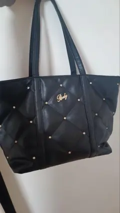 Rady ブラックキルティングトート