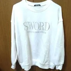 one way 刺繍ロゴ ホワイト スウェットのサムネイル
