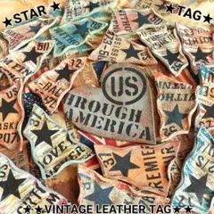 ★三角　星　革タグ　Heart★　デニムリメイク　デニムチャーム　にも！