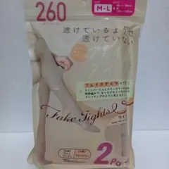 フェイクタイツ M-L ライトベージュ 2パック