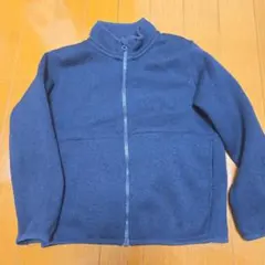 ネイビー フリースジャケット ジッパー付き