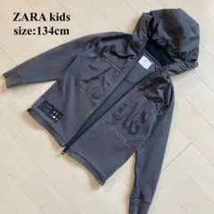 ZARA kids フード付きジャケット ジップアップブルゾン　ザラ134cm