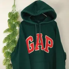 GAP グリーン フード付きパーカー Sサイズ　OLDGAP レトロ