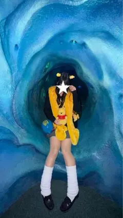 プーさんマフラーキャップ