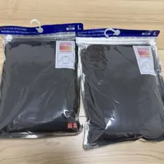 ユニクロ　HEATTECH クルーネック長袖Tシャツ L ブラック2枚