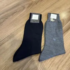 未使用★ Christian Dior メンズ靴下　2足セット　ロゴ刺繍