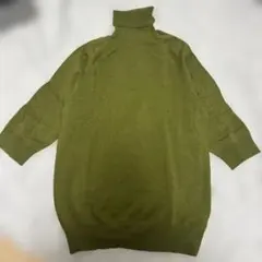 タートルネック ロングワンピース