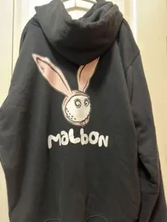 Malbon ウサギデザイン ブラックパーカー