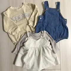 mamaraku フリルベビーロンパース 70cm 80cm セット