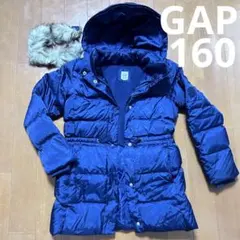 事前コメ要★ 中古ギャップGAP kidsダウンコート 160ネイビー
