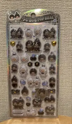 【新品未開封】正規品 うるちゅる モンチッチ ポップシール モノクロ 白黒