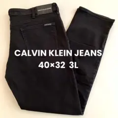 CALVIN KLEIN JEANS ブラックデニム スリムフィット　40×32