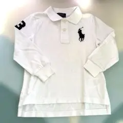 美品-POLOラルフローレンキッズ長袖ポロシャツ 100(3/3T)