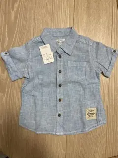 半袖シャツ ライトブルー 新品タグ付き　90