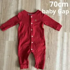 babyGap 赤いロンパース 長袖 カバーオール 70cm 9-12ヶ月