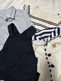 jacadiネイビーオーバーオール 100cm 他4点セット