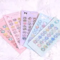 正規品 5枚 サンリオ おはじきシール おはじき風シール おはじきふうシール