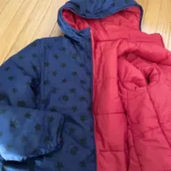 LOUGH フード付きブルゾン　赤紺リバーシブル