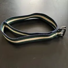 POLO ストライプ 子供用ベルト ネイビー グリーン