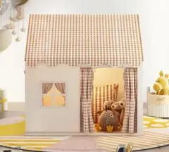 【送料込】キッズ用プレイハウス　カーキ色　クリスマスプレゼント