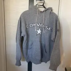 コンバース　CONVERSE グレー フード付きパーカー Lサイズ９０年代のサムネイル