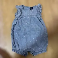GAP ベビー ロンパース デニム ドット柄のサムネイル
