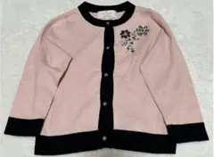 kate spade カーディガン 100cm ピンク/黒