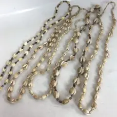 貝殻 シェル ネックレス 5点セット 南国風 ハワイアン系 デザイン