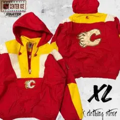 90s STARTER NHL カルガリー・フレームス 中綿アノラック XL