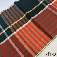 kf132 格子 木綿 反物 はぎれ 古布 アンティーク 布団皮 夜具地