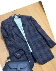 レリアン Leilian テーラードジャケット[11号]チェック柄