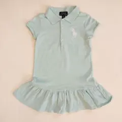 【美品】POLO RALPH LAUREN 3Tポロワンピース 水色 フリルのサムネイル