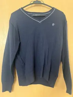 ネイビー Vネック セーター