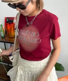 shaggie ラメプリントクルーネックTEEシャツのサムネイル