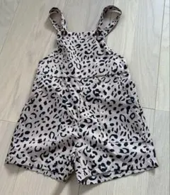 ベビー服　豹柄ロンパース　サロペット　80cm 男女兼用
