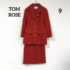 TOMROSE スカートスーツ セットアップ 肩パット 赤