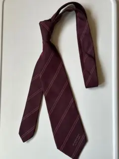 BURBERRY BLACK LABEL バーガンディ ストライプ ネクタイ