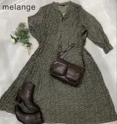 melange 細プリーツ　ワンピース
