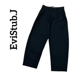 EviStub.J エヴィスタブ タック入り カーブパンツ ブラック S