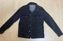 ブラックデニムジャケット Sサイズ STRELITZIA刺繍
