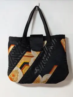 帯のリメイク品★ハンドメイド★刺繍トートバッグ ★パッチワーク