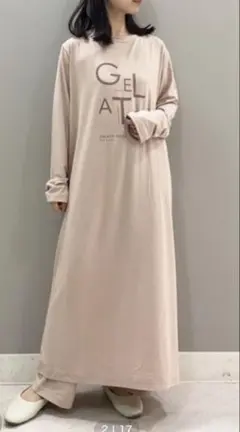 美品GELATO PIQUEワンポイントロゴドレス