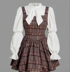 SHEIN X アーティスト ガールコア チェック柄ワンピース タグ付き新品