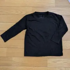 無印良品男児女児100cm長袖TシャツロンT黒ブラック