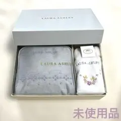 【LAURA ASHLEY】　ローラアシュレイ　ポーチ　ミニタオル　刺繍　未使用