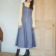 31 Sons de mode フロントジップワンピース ブラック 38